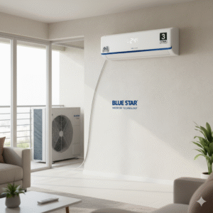 Blue Star 1 Ton 3 Star, 60 Months Warranty, Inverter Split AC (Copper, Convertible 5 in 1 Cooling, Multi Sensors,Blue Fins, Self Diagnosis, IE312YNU, White) (Copy)